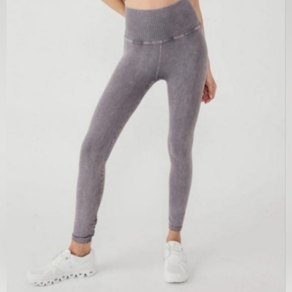 NWOT Free People Good Karma high rise leggings gray